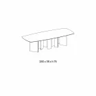 Keramický jídelní stůl a skleněná základna z extrémního světla vyrobená v Itálii - náhodná Viadurini