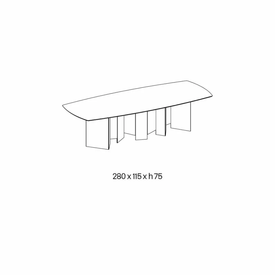 Keramický jídelní stůl a skleněná základna z extrémního světla vyrobená v Itálii - náhodná Viadurini