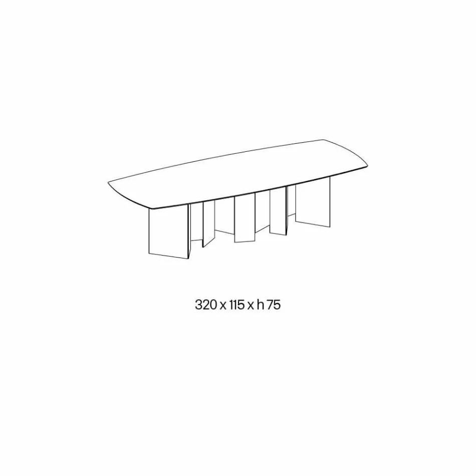 Keramický jídelní stůl a skleněná základna z extrémního světla vyrobená v Itálii - náhodná Viadurini