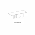 Keramický jídelní stůl a skleněná základna z extrémního světla vyrobená v Itálii - náhodná Viadurini