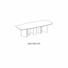 Keramický jídelní stůl a skleněná základna z extrémního světla vyrobená v Itálii - náhodná Viadurini