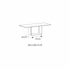 Keramický a bronzový kovový jídelní stůl císaře Made in Italy - Dark Brown Viadurini