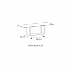 Keramický a bronzový kovový jídelní stůl císaře Made in Italy - Dark Brown Viadurini