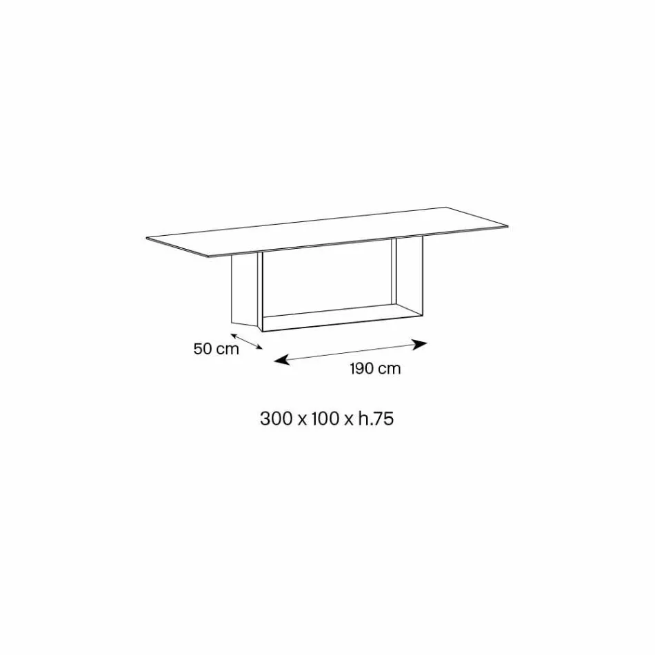 Keramický a bronzový kovový jídelní stůl císaře Made in Italy - Dark Brown Viadurini