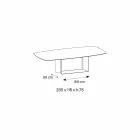 Keramický a bronzový kovový jídelní stůl císaře Made in Italy - Dark Brown Viadurini