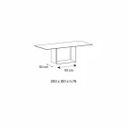 Keramický a bronzový kovový jídelní stůl císaře Made in Italy - Dark Brown Viadurini