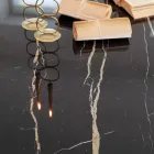 Jídelní stůl ve Florim Thunder Night Leštěná keramika a ocel - Medunotav Viadurini