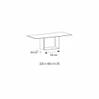 Keramický jídelní stůl Anthracite Savoy vyrobený v Itálii - tmavě hnědá Viadurini