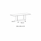 Keramický jídelní stůl Anthracite Savoy vyrobený v Itálii - tmavě hnědá Viadurini