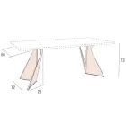 Jídelní stůl z Fenix a lakovaného kovu Made in Italy - Dotto Viadurini