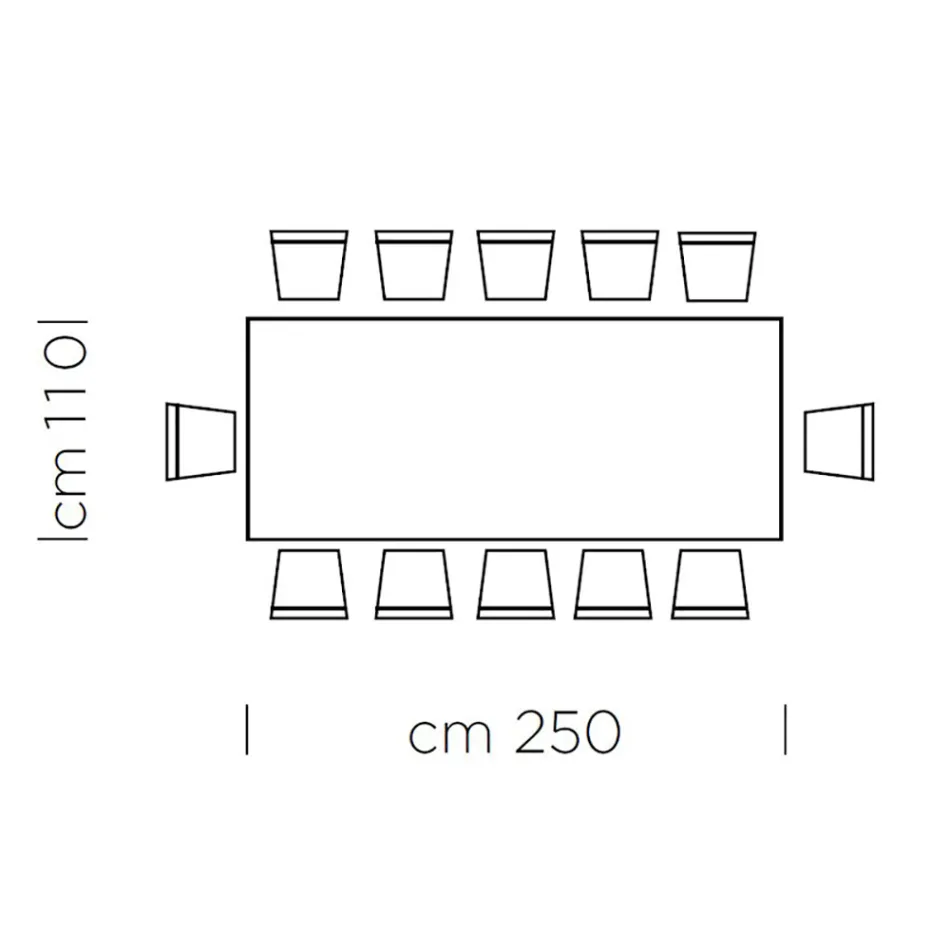 Jídelní stůl v šedé barvě Fenix a lakované oceli Made in Italy - Settimmio Viadurini