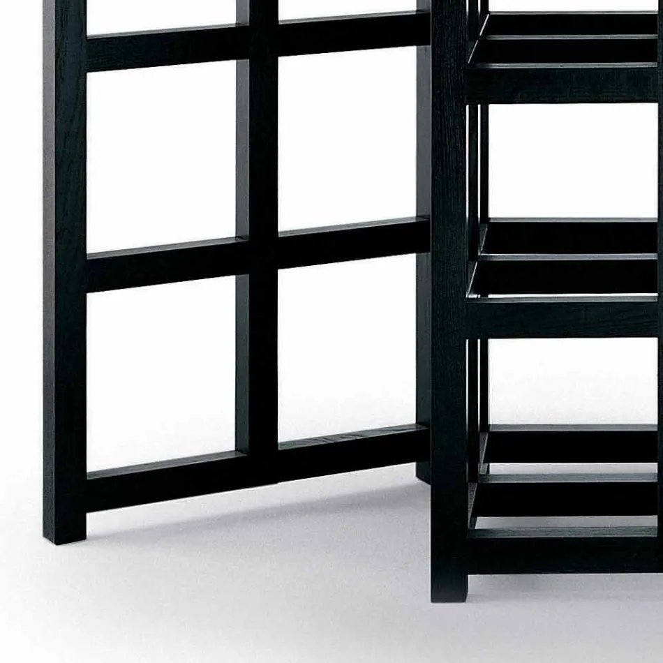 Jídelní stůl z černého lakovaného jasanu vyrobený v Itálii - Sabatino Viadurini