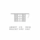 Jídelní stůl z černého lakovaného jasanu vyrobený v Itálii - Sabatino Viadurini