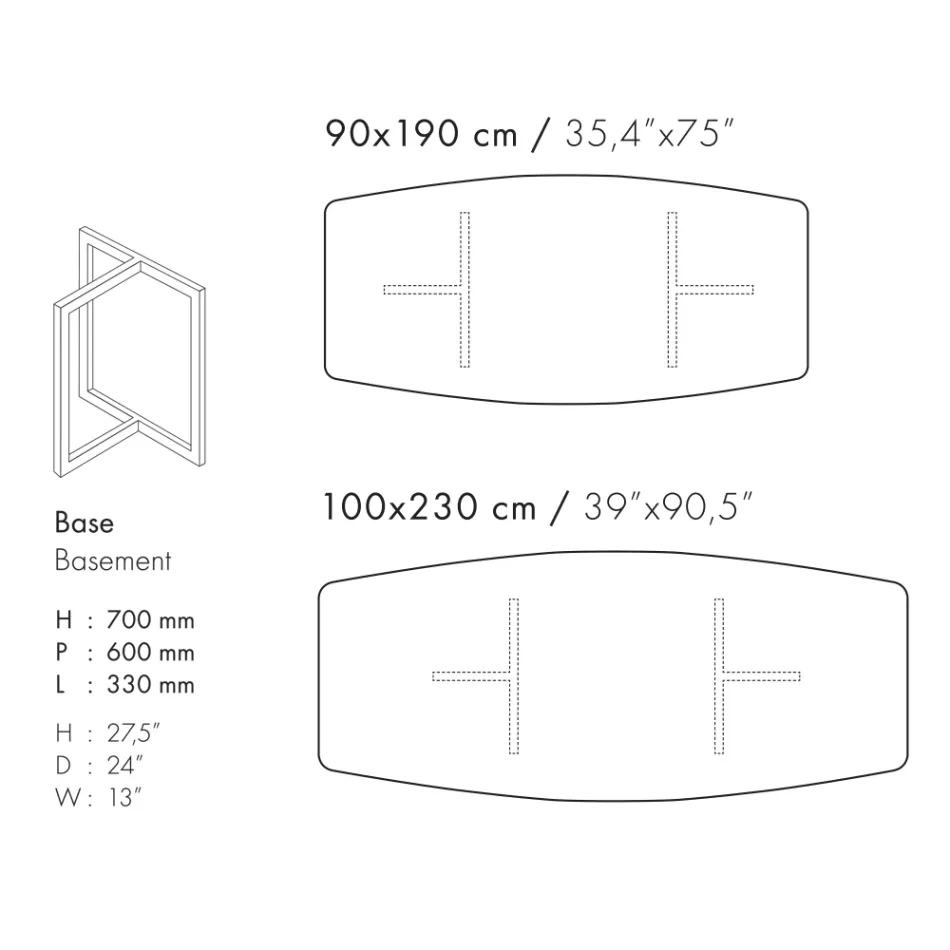 Jídelní stůl z porcelánové kameniny a kovu Made in Italy - Emilio Viadurini
