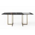 Jídelní stůl z porcelánové kameniny a kovu Made in Italy - Emilio