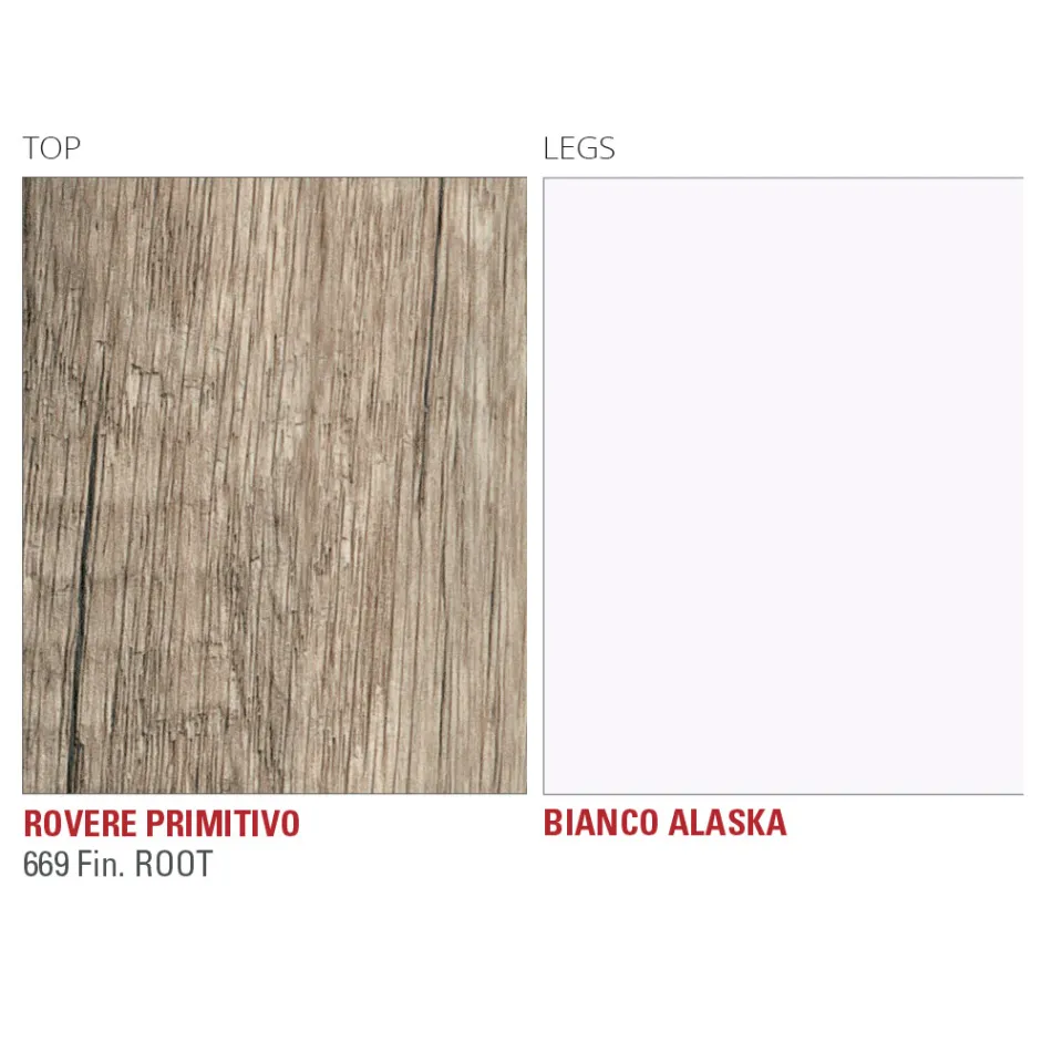 Jídelní stůl Hpl s kovovou základnou Made in Italy, Precious - Carlino Viadurini