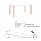 Jídelní stůl v Hpl mramorovém efektu a lakovaném kovu Made in Italy - Jupiter Viadurini