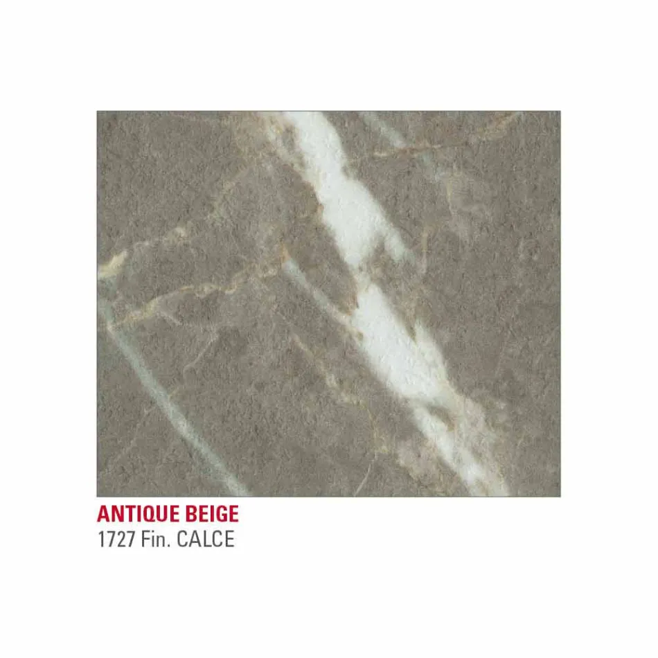 Jídelní stůl v Hpl mramorovém efektu a lakovaném kovu Made in Italy - Jupiter Viadurini