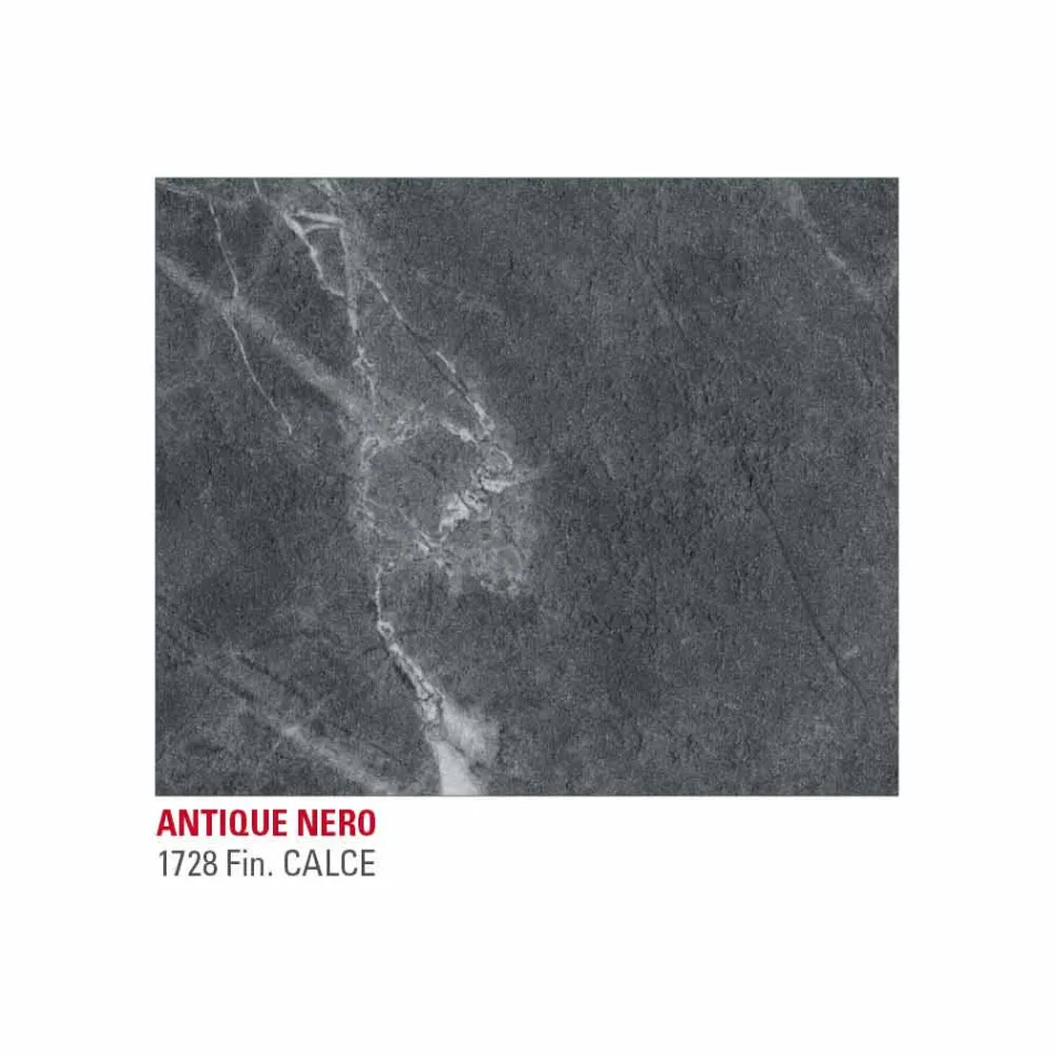 Jídelní stůl v Hpl mramorovém efektu a lakovaném kovu Made in Italy - Jupiter Viadurini