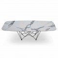 Jídelní stůl z hypermramoru a oceli vyrobený v Itálii vysoké kvality - Ezzellino