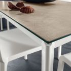 Jídelní stůl z lamina s hliníkovou konstrukcí Made in Italy - Bavorsko Viadurini