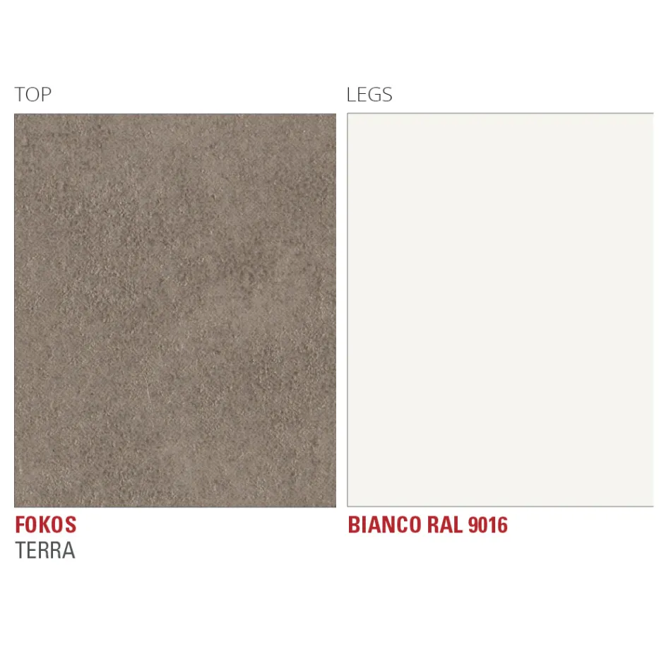 Jídelní stůl z lamina s hliníkovou konstrukcí Made in Italy - Bavorsko Viadurini