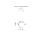 Jídelní stůl z HPL laminátu a vysoké kvality Made in Italy Steel - Dalmatian Viadurini