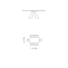 Jídelní stůl z HPL laminátu a vysoké kvality Made in Italy Steel - Dalmatian Viadurini