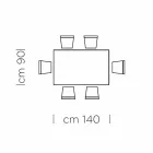 Jídelní stůl z HPL laminátu a jemné oceli Made in Italy - Settimmio Viadurini