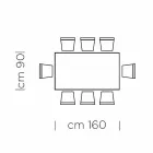 Jídelní stůl z HPL laminátu a jemné oceli Made in Italy - Settimmio Viadurini