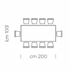 Jídelní stůl z HPL laminátu a jemné oceli Made in Italy - Settimmio Viadurini