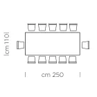 Jídelní stůl z HPL laminátu a jemné oceli Made in Italy - Settimmio Viadurini