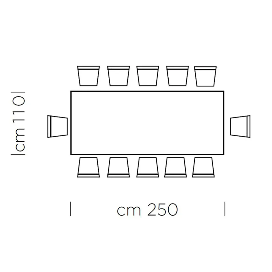 Jídelní stůl z HPL laminátu a jemné oceli Made in Italy - Settimmio Viadurini