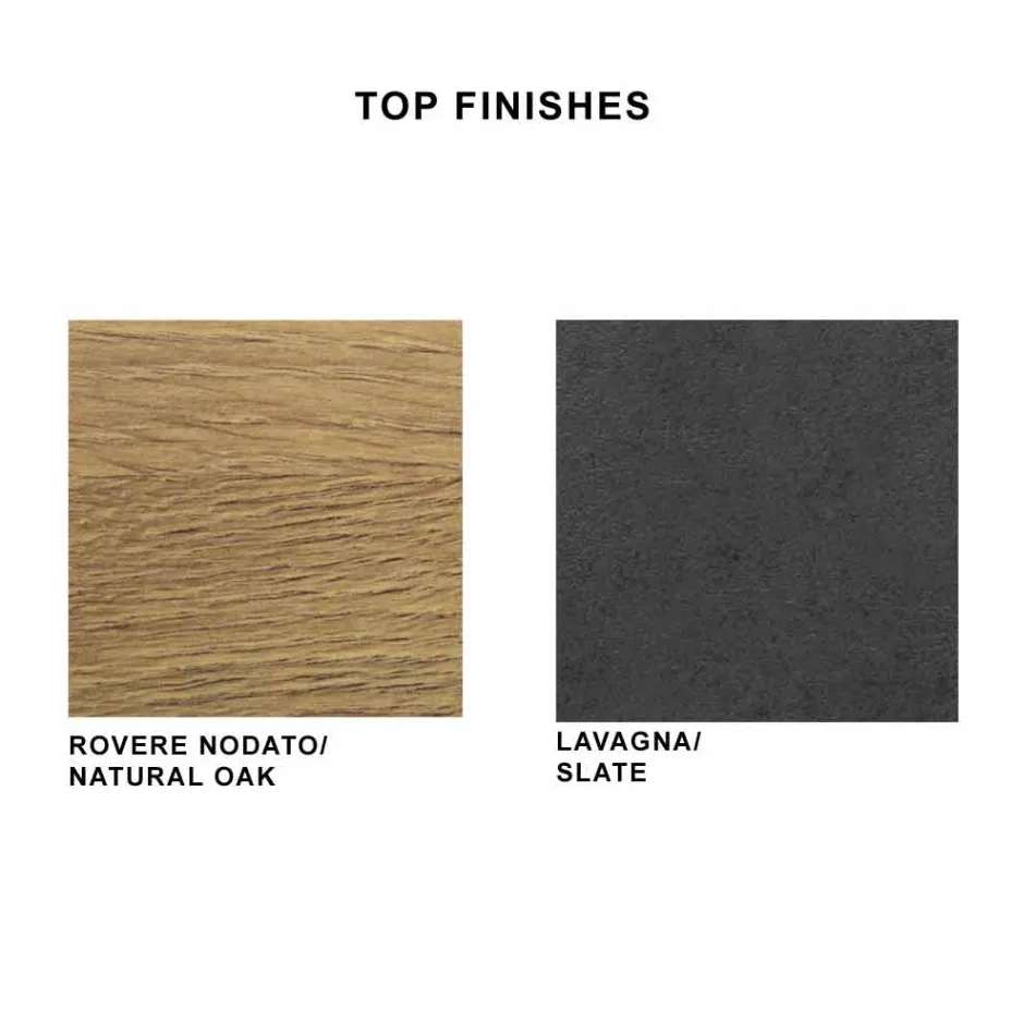 Jídelní stůl z HPL laminátu a jemné oceli Made in Italy - Settimmio Viadurini