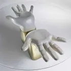 dřevěný jídelní stůl se skleněnou deskou, made in Italy, Bartolo Viadurini