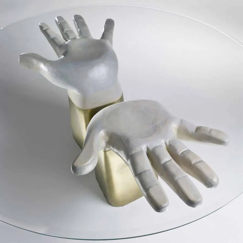 dřevěný jídelní stůl se skleněnou deskou, made in Italy, Bartolo Viadurini