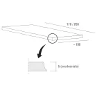 Jídelní stůl ze dřeva a hliníku Made in Italy, Precious - Lingotto Viadurini