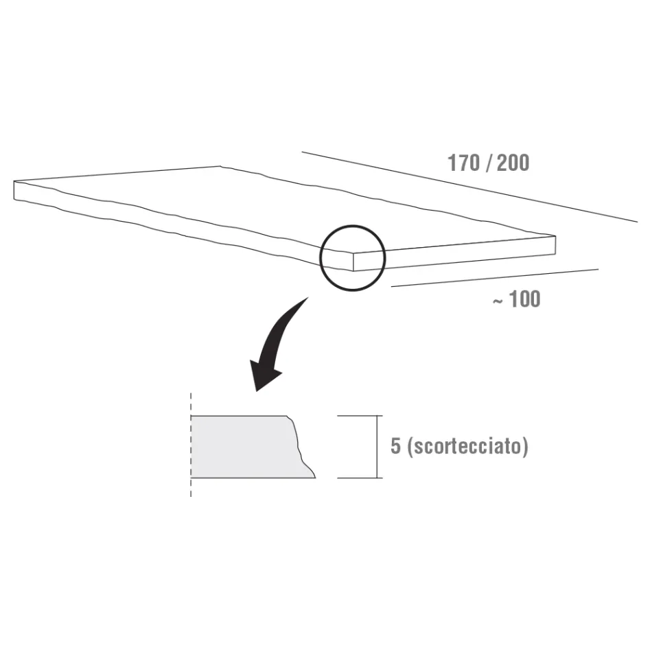 Jídelní stůl ze dřeva a hliníku Made in Italy, Precious - Lingotto Viadurini