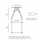 Čtvercový designový dřevěný a jídelní stůl HPL, 4 kusy - dřevo Faz od společnosti Vondom Viadurini