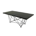 Jídelní stůl z dýhovaného dřeva a oceli Made in Italy - Ezzellino Viadurini