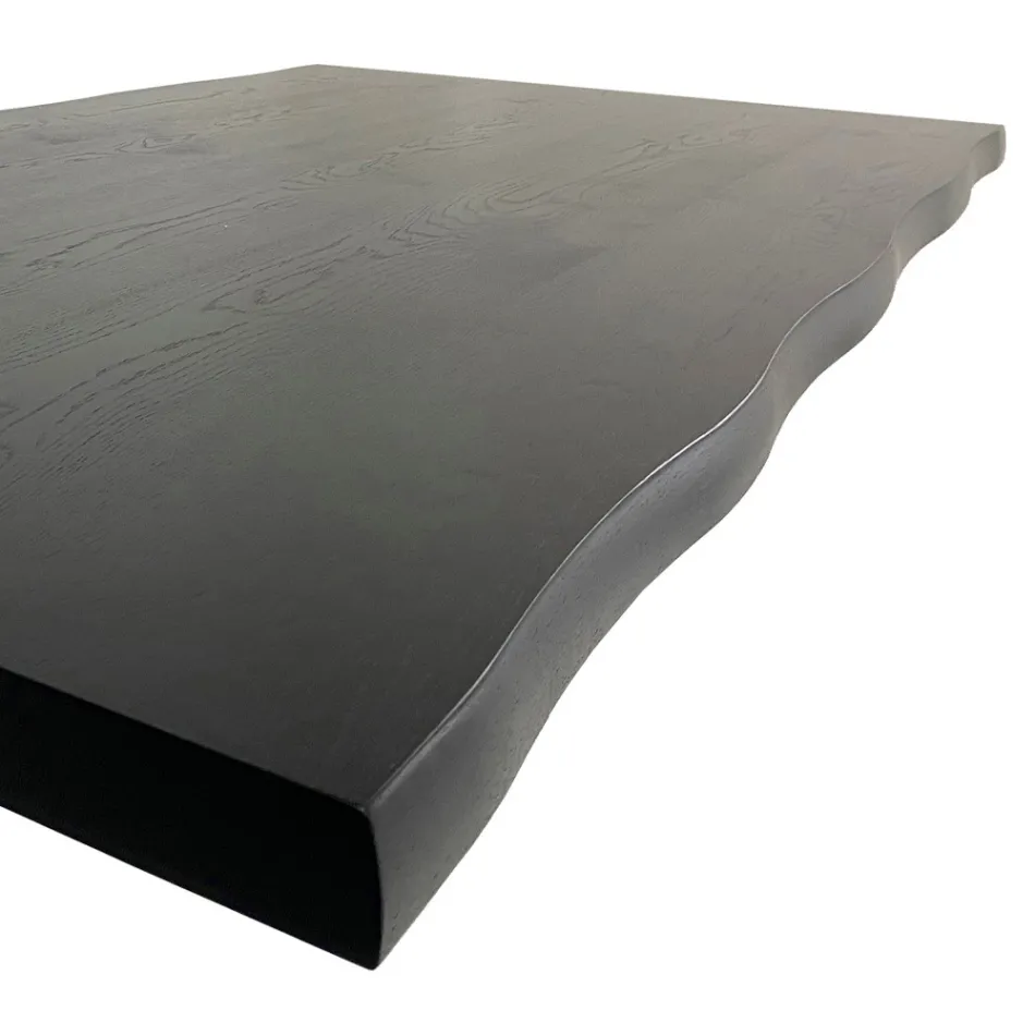 Jídelní stůl z dýhovaného dřeva a oceli Made in Italy - Ezzellino Viadurini