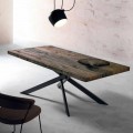 Moderní jídelní stůl z masivního dřeva vyrobený v Itálii Oncino