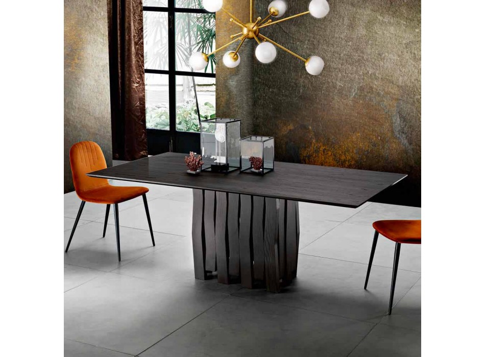 Mdf design dřevěný jídelní stůl vyrobený v Itálii, Egisto Viadurini