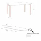 Jídelní stůl z melaminu a lakovaného kovu vyrobený v Itálii - Remigio Viadurini