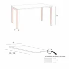 Jídelní stůl z melaminu a lakovaného kovu vyrobený v Itálii - Remigio Viadurini
