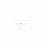 Kovový jídelní stůl a keramická deska Made in Italy Design - Anaconda Viadurini