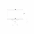 Kovový jídelní stůl a keramická deska Made in Italy Design - Anaconda Viadurini