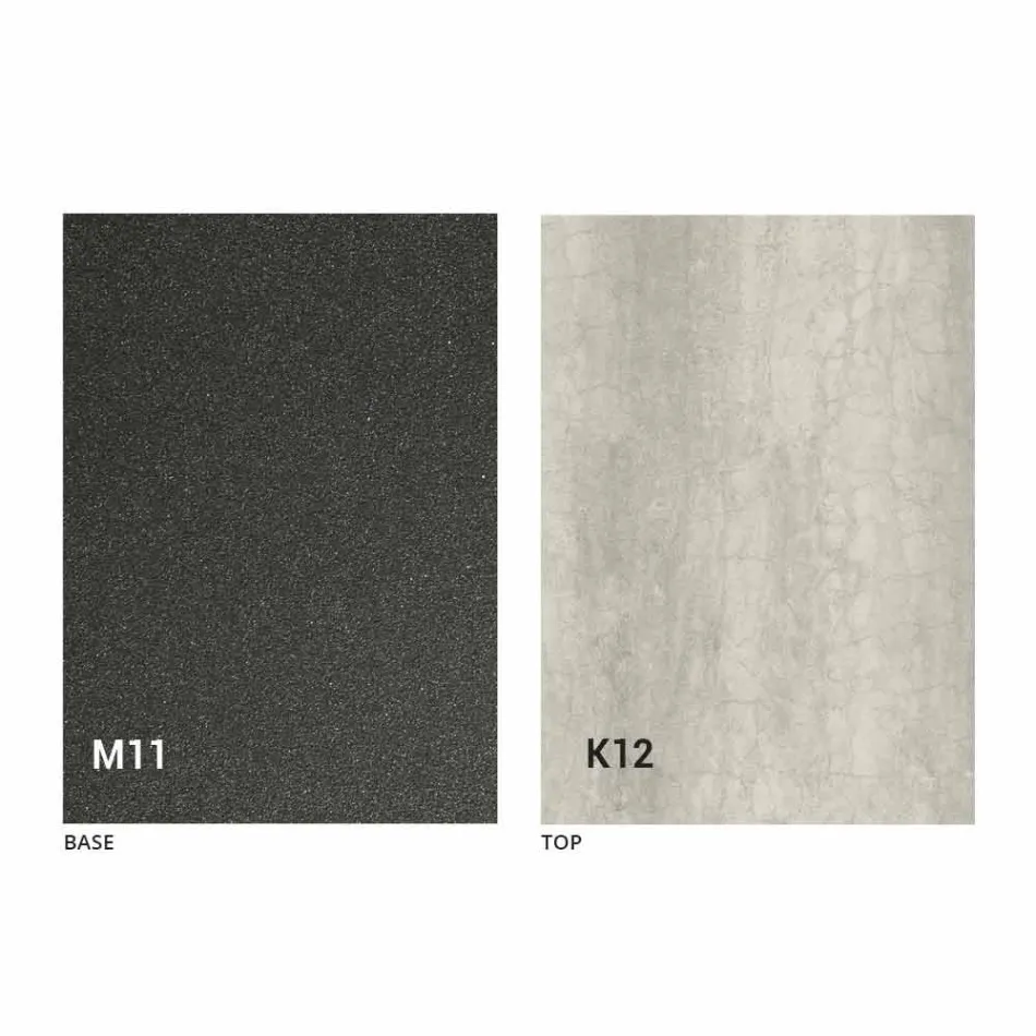 Kovový jídelní stůl a keramická deska Made in Italy Design - Anaconda Viadurini