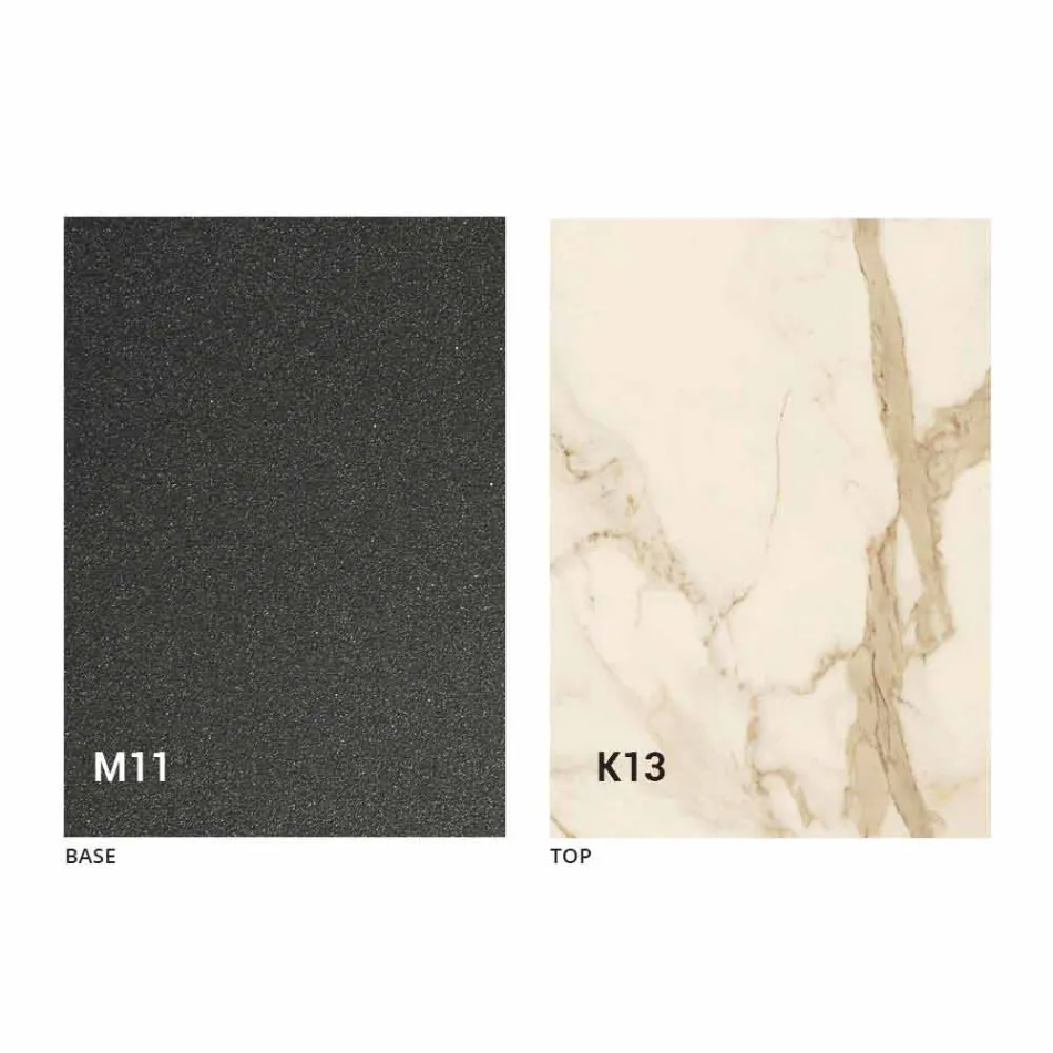 Kovový jídelní stůl a keramická deska Made in Italy Design - Anaconda Viadurini