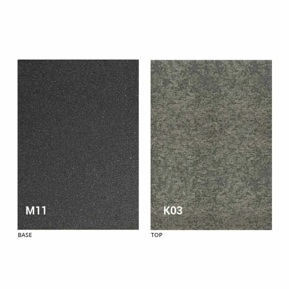 Kovový jídelní stůl a keramická deska Made in Italy Design - Anaconda Viadurini